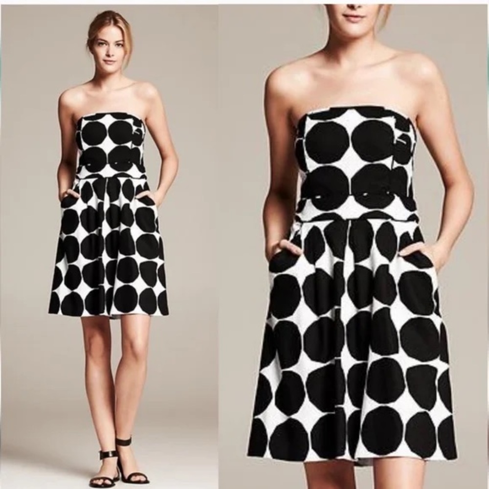 MARIMEKKO COLLECTION x Banana Republic KIVET Strapless Dress Sz 4 * RARE